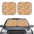 thumbnail image 2 of Disketp Fall Autumn Pattern 2 Piece Windshield Sunshades,Folding Windshield Sun Shade for Car SUV Trucks Sedan,Blocks UV Rays Sun Visor Protector-Large, 2 of 6