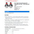 thumbnail image 2 of Rear Caliper Bracket Mounting Bolt - Compatible with 2003 - 2008 Dodge Ram 3500 2004 2005 2006 2007, 2 of 2
