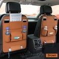thumbnail image 2 of 1 Pce/2 Pcs Tapis de Protection pour Siège Arrière de Voiture, Sac de Rangement en Cuir PU, 2 of 5