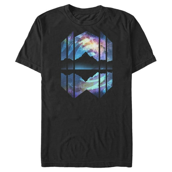 Men's Lost Gods Geometric Northern Lights Reflection Graphic T-Shirt Big & Tall