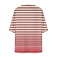 thumbnail image 4 of AherBiu Womens Cardigans Lightweight 3/4 Sleeve Striped Open Front Cardigans Fall Trendy Casual Outerwear, 4 of 5