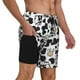 thumbnail image 2 of Fotbe Cow Traje de Baño para Hombre – Shorts de Natación de Secado Rápido con Forro y Bolsillos-Large, 2 of 6