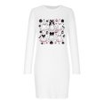 thumbnail image 1 of RKSTN Robes pour Femmes à Capuche Manches Longues Imprimé Halloween Robe Mini Robe Ample, 1 of 2