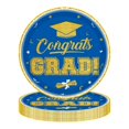 thumbnail image 1 of 2025 Graduation Tableware Set Blue Gold Graduation Plates And Napkins Class Of 2025 Disposable Dinnerware For College High School Congrats Graduation, 1 of 6