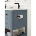 thumbnail image 2 of Amerock Blackrock Matte Black Pivoting Double Post Toilet Paper Holder, 2 of 8