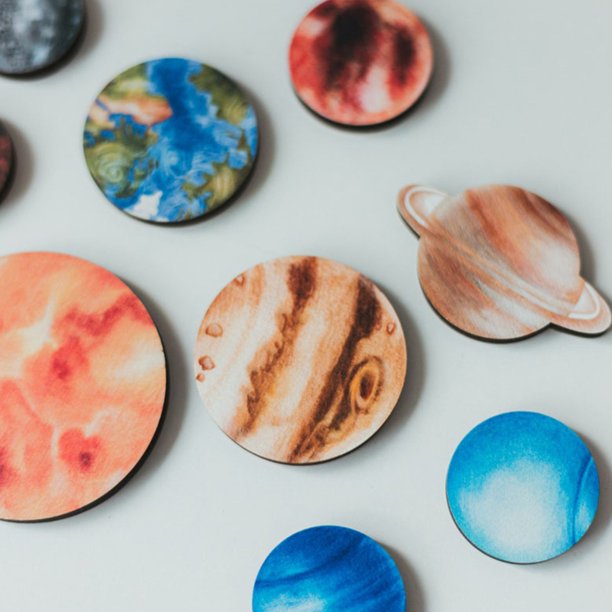 Rompecabezas De Sistema Solar Redondo De Madera Rompecabezas De Sistema Solar Rompecabezas De Sistema Solar Redondo De Madera Juguete Para Niños Regalos De Aprendizaje Educativo ANGGREK Wooden Round Solar System Puzzle
