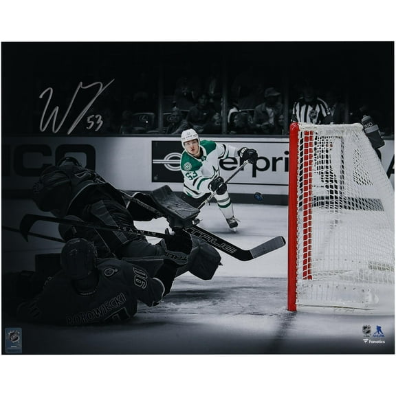 Wyatt Johnston Dallas Stars Autographed 16" x 20" 1st NHL Goal Spotlight Photograph - Fanatics Authentic Certified