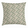 thumbnail image 1 of Garden Art Throw Pillow Cushion Cover, Retro Scroll Style Pattern with Pink Bindweed Blossoms and Dark Green Leaves, Decorative Square Accent Pillow Case, 20 X 20 Inches, Multicolor, by Ambesonne, 1 of 2