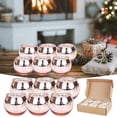 thumbnail image 2 of JHEHF 6 Pieces Round Silver Candle Holders Table Centerpieces Tealight Candle Holders for Anniversary Wedding Birthday Parties and Home Decorations, 2 of 9