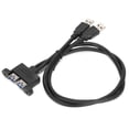 thumbnail image 3 of Cable de extensión USB Línea de conversión de deflector externo de doble puerto con orificio para tornillo de oreja 50 cm, 3 of 10