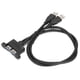 thumbnail image 3 of Cable de extensión USB de doble puerto con deflector externo y orificio para tornillo de oreja (50 cm), 3 of 14