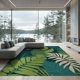thumbnail image 2 of ODIKA 8'x10' Modern Green Washable Area Rug Durable, Non-Slip for Living Room, Under Sectional, Family, 2 of 7