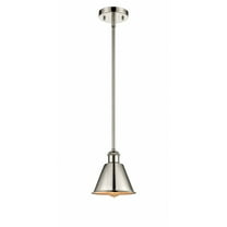516-1S-PN-M8 Innovations Lighting Smithfield - 1 Light Stem Hung Mini Pendant In Industrial Style-7.5 Inches Tall and 7 Inches Wide-Polished Nickel