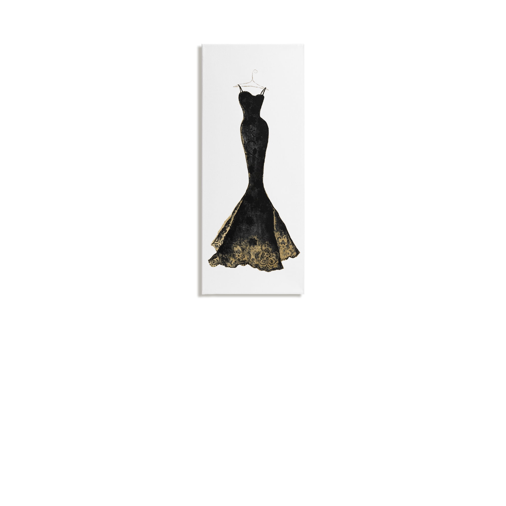 Stupell Industries Gilded Black Evening Gown Canvas Wall Art, design by Janet Tava