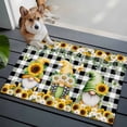 thumbnail image 3 of Spring Gnomes Entryway Rug 2'x3'&nbsp; Non Slip Front Door Mats, Botanical Budding Sunflowers Buffalo Plaid Entrance Rugs Indoor Outdoor Carpet, Washable Floor Mats Small Area Rug for Bedroom Kitchen, 3 of 8