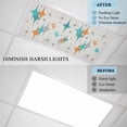 thumbnail image 3 of 1 Pack Mid Century Fluorescent Light Covers for Ceiling Lights Boho Modern Geometric Teal Orange Star Magnetic Ceiling Light Covers Overhead Light Filters for Office Classroom Home, 3 of 9