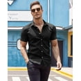 thumbnail image 4 of COOFANDY Men's Dress Shirts Slim Fit Wrinkle-Free Short Sleeve Casual Button Down Shirt, 4 of 6