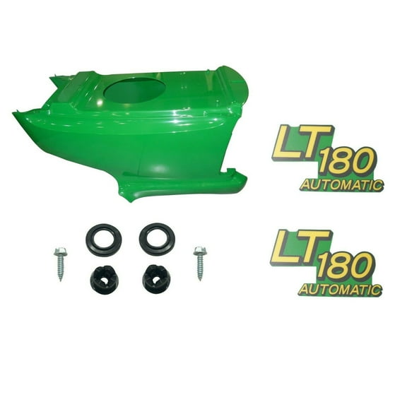 NewLower Hood and Set of 2 Decals Replaces AM131759 AM132038 Fits John Deere LT180