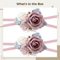 thumbnail image 5 of Wrist Corsage for Homecoming Wedding Anniversary, Romantic Artificial Rose Corsage Set, Fits All Wrist Size, 2 PCS, 5 of 5