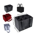 thumbnail image 5 of 2Pcs Felt Wine Storage Bag Reinforced Padding 6 Bottle Capacity with Handle, 5 of 21