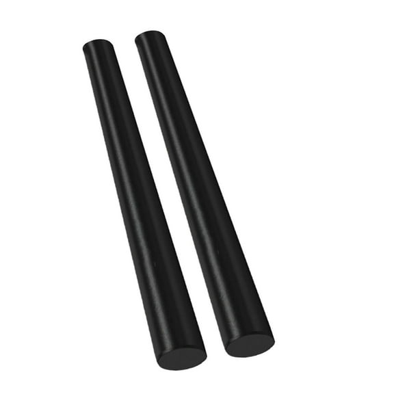 SIMOND STORE 2" Diameter x 12" Length Round Acetal Copolymer Rod - Opaque Black - Standard Tolerance - Delrin Rod (Pack of 2)
