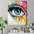 thumbnail image 4 of Abstract Colorful Eye Canvas Painting Suitable for Living Room Officeand Hallway Decoration., 4 of 8