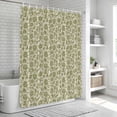 thumbnail image 5 of Green Floral Shower Curtain Set - 48" x 72" Washable Bathtub Curtain with 12 Hooks, Vintage Rustic Botanical Spring Waterproof Fabric Stall Shower Curtains for Bathroom/Bathtub Décor, 5 of 6