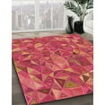 thumbnail image 2 of Ahgly Company Indoor Square Patterned Crimson Red Area Rugs, 5' Square, 2 of 6