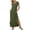 Army Green, variant on Women Summer T-Shirt Dress Casual Crewneck Short Sleeve Shift Dresses Loose Maxi Dress With Pockets