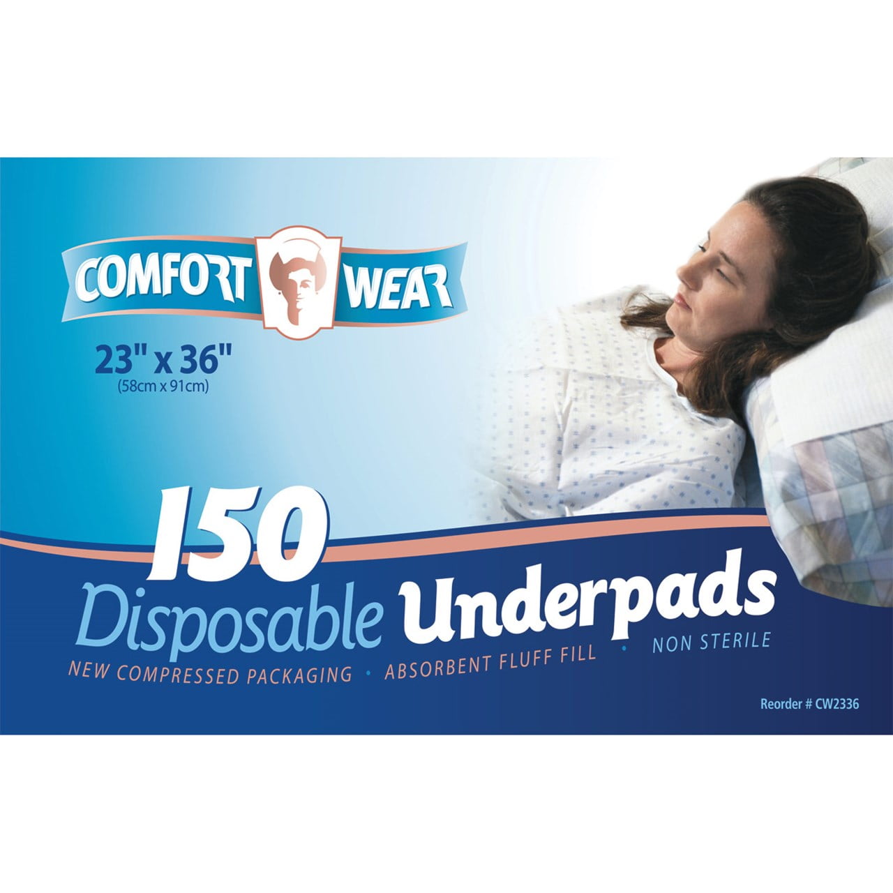 Disposable Underpads 23x36in 150cs