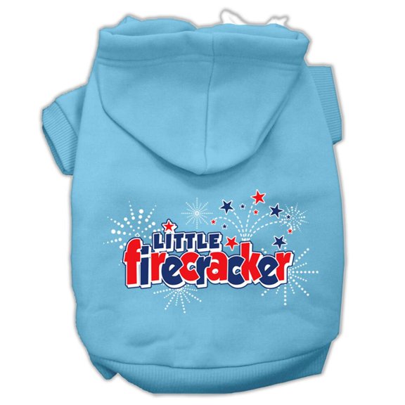 Pet Dog Cat Hoodie Screen Printed, "Little Firecracker"