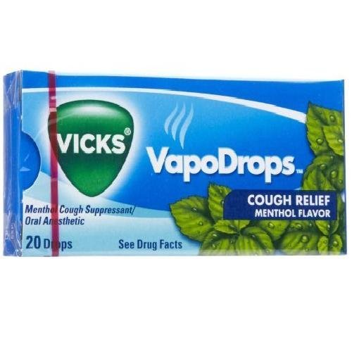12Pack Vicks VapoDrops Cough Relief Menthol Flavo (12 Boxes of 20)
