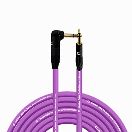 Coluber Cable - Right Angle 1/4" TRS to 3.5 TRS Male - Pro 3-Pin Connector