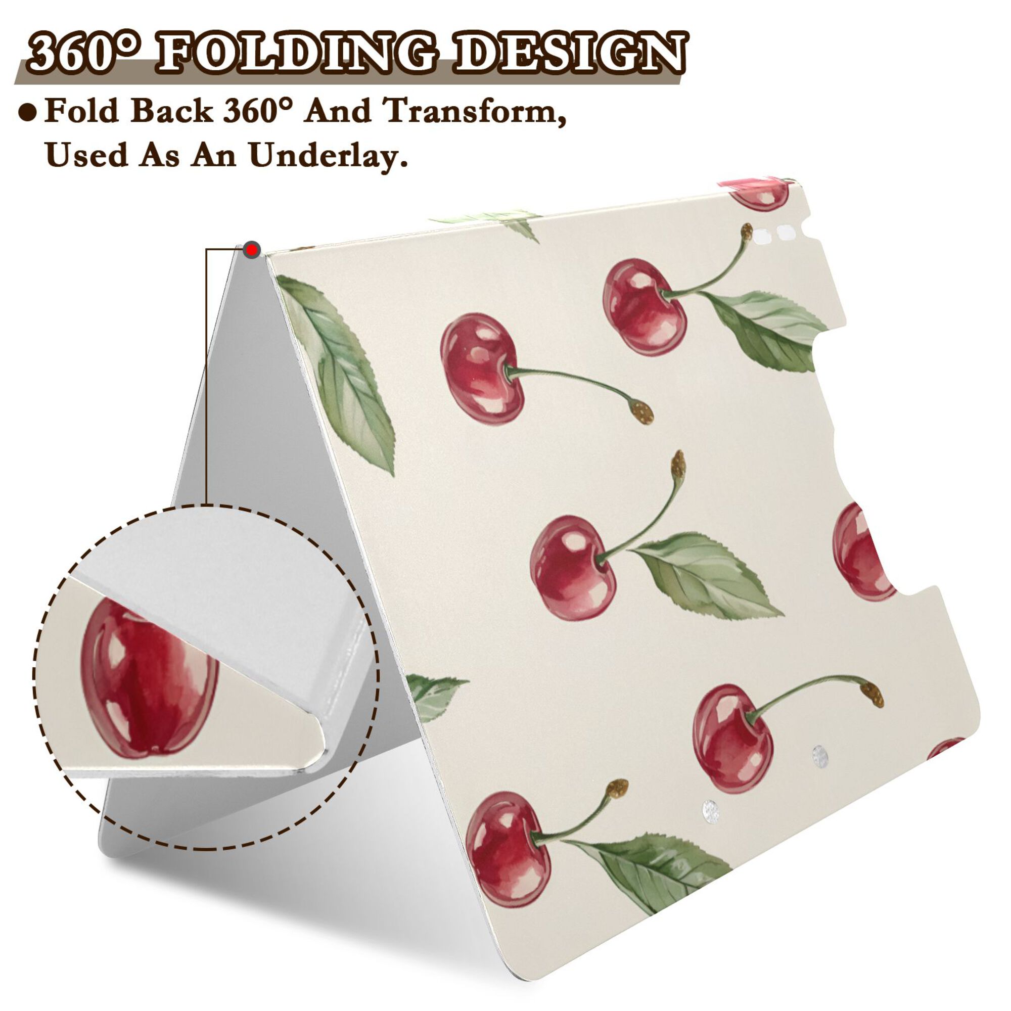 FORMRS A4 Clipboard Folder with Pen Holder Horizontal Foldable School Office Binder, Beige Cherry