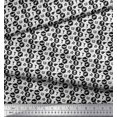 thumbnail image 2 of Soimoi Black Poly Georgette Fabric Airplane,Trophy & Geometric Symbol Decor Fabric Printed Yard 52 Inch Wide, 2 of 3