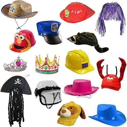 Funny Party Hats 6 Assorted Dress Up Costume & Party Hats 