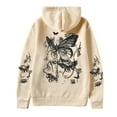 thumbnail image 2 of Womens Casual Long Sleeve Hoodies Crew Neck Graphic Printed Hooded Sweatshirts Fashion Relax Fit Tops Pullover, 2 of 3