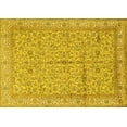 thumbnail image 1 of Ahgly Company Machine Washable Indoor Rectangle Persian Yellow Traditional Area Rugs, 7' x 10', 1 of 4