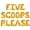 Gold, variant on Letter Balloons - FIVE SCOOPS PLEASE 16" Inch Alphabet Letters Foil Mylar Balloon 5th Birthday Party Banner (Pink)
