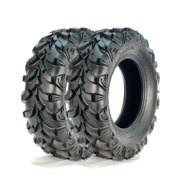 ATV Tires 22x10-9 - 4PR Heavy Duty Tubeless, 2-Pack Black, for UTV/ATV | 16mm Deep Tread, Trail/Sand/Mud Off-Road Performance (Fits 9-Inch Rims)