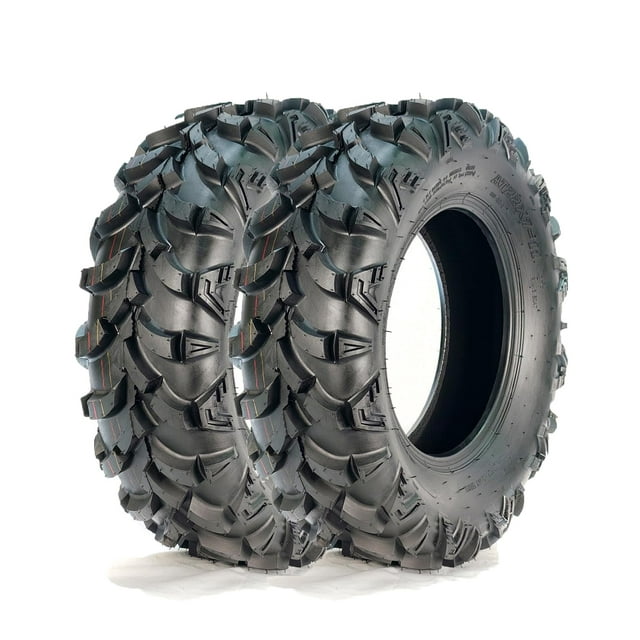 ATV Tires 22x10-9 - 4PR Heavy Duty Tubeless, 2-Pack Black, for UTV/ATV | 16mm Deep Tread, Trail/Sand/Mud Off-Road Performance (Fits 9-Inch Rims)