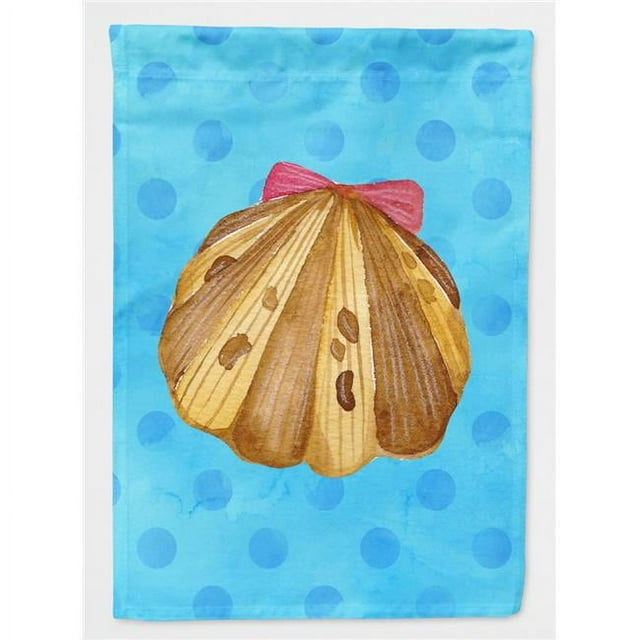 Carolines Treasures BB8171GF Sea Shell Blue Polkadot Flag, Garden Size