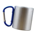 thumbnail image 5 of 2x Stainless Steel Camping Cup with Carabiner, Outdoor Coffee Cups with Hook Handles Metal Tumblers for Hiking, Traveling And Backpacking - 3 Colors, 5 of 7