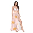 thumbnail image 2 of Star Pattern Women's Swimwear Cover Up Beach Dress Strappy Adjustable Strap Summer Beach Versatile Cover Up, 2 of 7