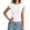White, variant on Short Sleeve Top for Women Slim Fitted Crewneck T Shirts Stretchy Bodycon Basic Tee Tops White,XS