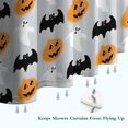 thumbnail image 6 of Halloween Pumpkin Ghost Bat Pattern Shower Curtain 36"x72" ,Bathroom Decorative Shower Curtains Set with 12 Hooks,Modern Waterproof Washable Shower Curtain, 6 of 6