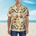 thumbnail image 5 of Uemuo 70s Hippie Style Printed Regular Fit Short Sleeve Casual Hawaiian Shirt for Men,Aloha shirt,Tropical shirt,Floral print shirt,Vacation Beach shirt-3X-Large, 5 of 9