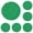 green, variant on Torch Round Placemats Set of 6 Washable, 4.33 inch Spring Placemats, Handmade Woven Absorbent Coasters, Fabric Coaster for Coffee Cups to Decor Table and Desk, Green