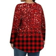 thumbnail image 4 of TQWQT Womens Tops Plus Size Dressy Fall Long Sleeve Shirts Boho Tops Ethnic Floral Print T-Shirt V Neck Tshirts Dressy Casual Tunics Blouses Wine XL, 4 of 5