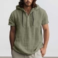 thumbnail image 2 of Playeras Interiores Para Hombre, Blusa Informal De Verano Con Estampado De Empalme De Color Para Hombre, Camiseta De Manga Corta Con Cuello Vuelto, 2 of 4